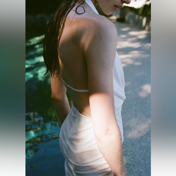 ZARA DRAPED HALTER DRESS - Picture 5 of 6